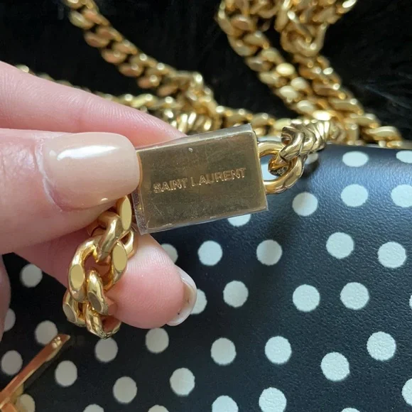 YSL Kate monogram polka dot black/cream shoulder bag ✨ final price ✨ 🎉HP🎉 - Picture 5 of 15